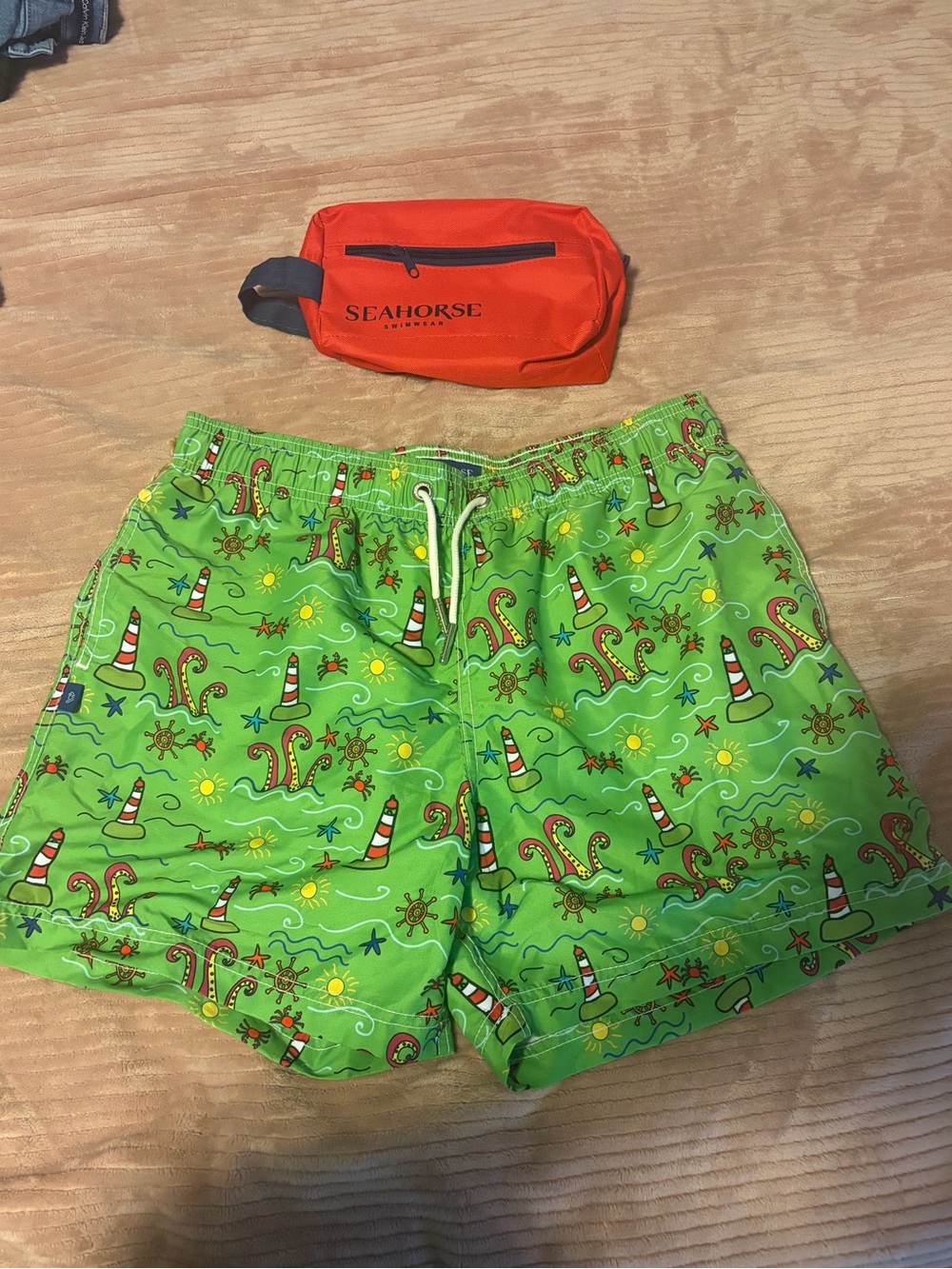 SeaHorse Swimwear Men’s Swimming Trunks with travel bag